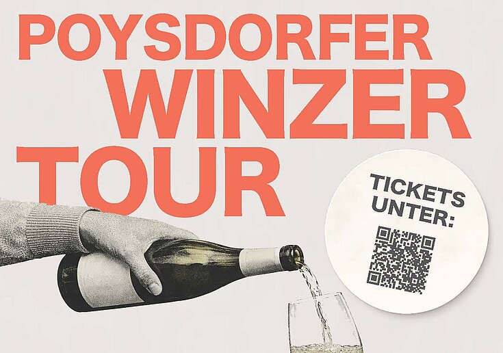 Plakát k akci „Poysdorfer Winzertour“, která se koná ve dnech 13. až 15. listopadu v Poysdorfu